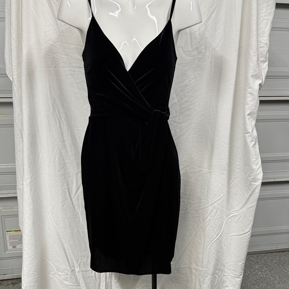 Bailey 44 Black Mini Wrap Dress